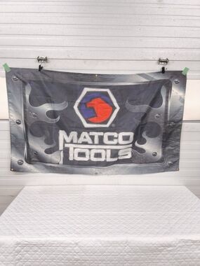 Matco Tools Premium Garage Banner Flag Chrome Flames Man Cave Decor